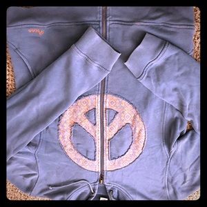 Prana blue zip up hoodie
